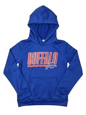 NFL Team Apparel Buffalo Bills Blue Fleece Hoodie Youth Large 10/12
